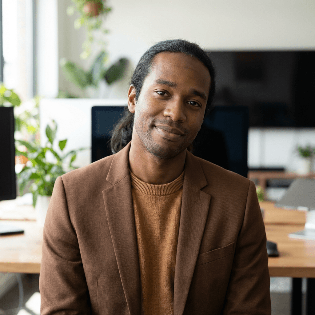 David Okonkwo at his retail shop in Toronto